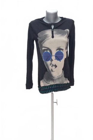 Damen -T-ShirtDesigualohne Aufdruck,farbemehrfarbig,größeS