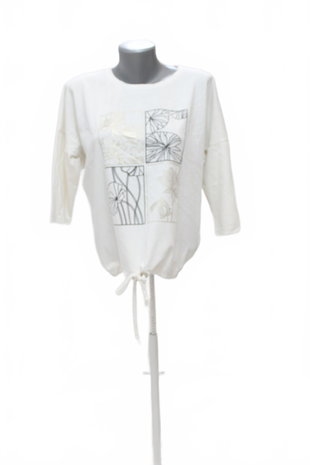 Damen -T-ShirtGenesismit Aufdruck,farbeweiss,größeL