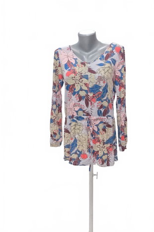 Damen -T-ShirtKixmiohne Aufdruck,farbegeblümt,größeS