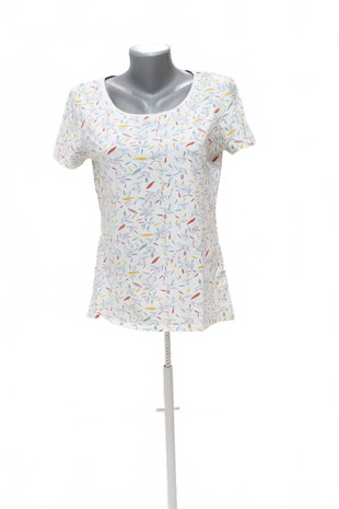 Damen -T-ShirtEspritohne Aufdruck,farbegemustert,größeL