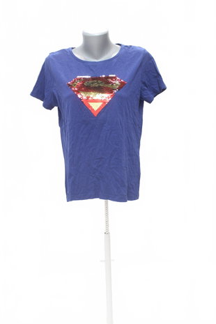 Damen -T-ShirtHousemit Aufdruck,farbeblau,größeL