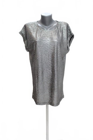Damen -T-ShirtReservedohne Aufdruck,farbesilber,größeM