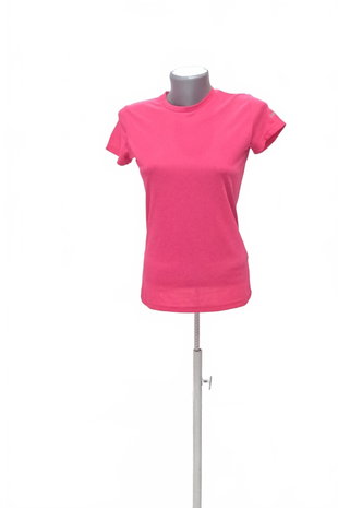 Damen -T-ShirtHi-Tecohne Aufdruck,farberute,größeXS