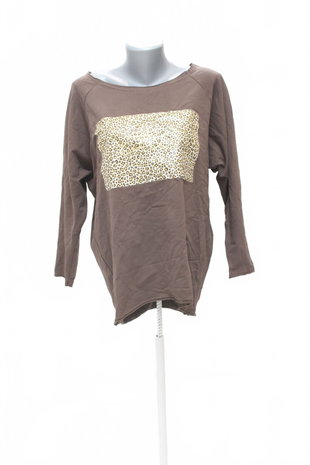 Damen -T-ShirtGenesismit Aufdruck,farbebraun,größe2XL