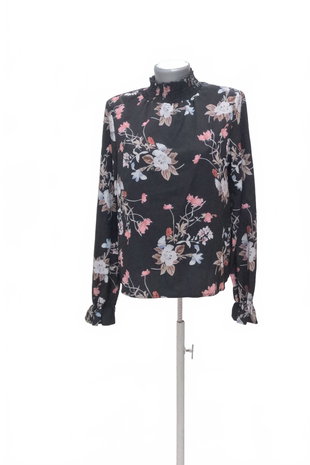 Damen -T-ShirtSheinohne Aufdruck,farbegeblümt,größeM