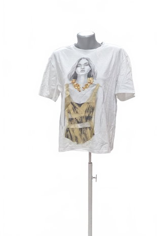 Damen -T-ShirtZaramit Aufdruck,farbeweiss,größeM