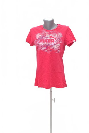 Damen -T-ShirtPumamit Aufdruck,farberute,größeL