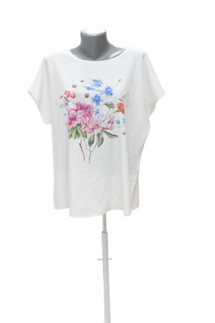 Damen -T-ShirtGenesismit Aufdruck,farbeweiss,größe48