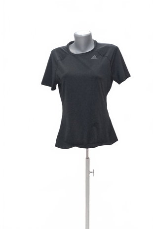 Damen -T-ShirtAdidasohne Aufdruck,farbeschwarz,größeL