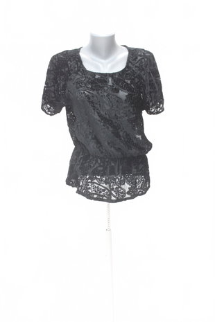 Damen -T-ShirtForever 21ohne Aufdruck,farbeschwarz,größeM