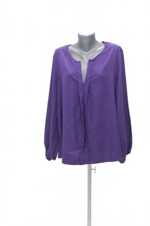 Damen -T-ShirtSheinohne Aufdruck,farbeviolett,größe4XL
