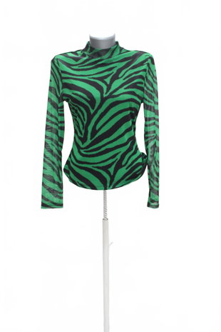 Damen -T-ShirtSheinohne Aufdruck,farbeanimal-print,größeL