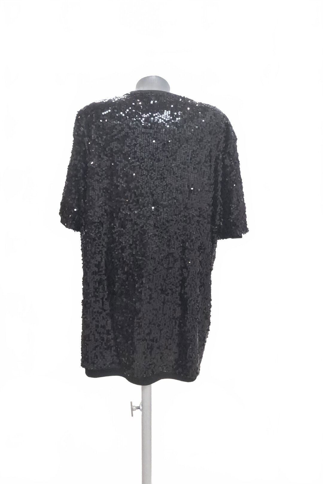 Damen -T-ShirtSheinohne Aufdruck,farbeschwarz,größe2XL