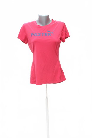 Damen -T-ShirtPumamit Aufdruck,farberot,größe38
