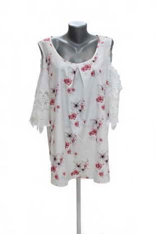 Damen -T-ShirtSheinohne Aufdruck,farbegemustert,größe4XL