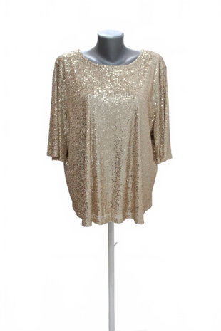 Damen -T-ShirtF&Fohne Aufdruck,farbegold,größe46