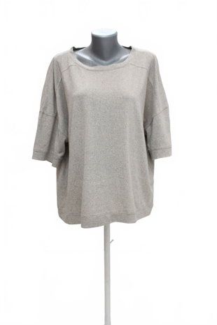 Damen -T-ShirtF&Fohne Aufdruck,farbegrau,größe50