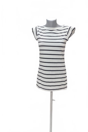 Damen -T-ShirtF&Fohne Aufdruck,farbegestreift,größeM