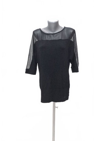 Damen -T-ShirtGenesisohne Aufdruck,farbeschwarz,größeM