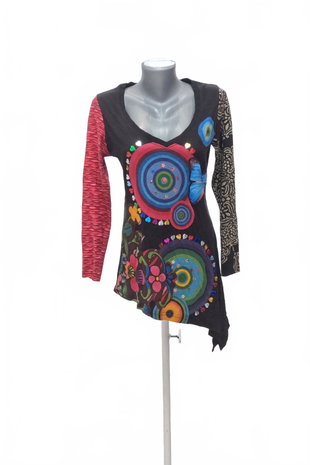 Damen -T-ShirtDesigualohne Aufdruck,farbemehrfarbig,größeM