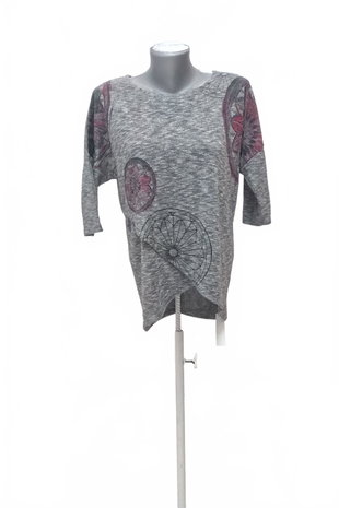 Damen -T-ShirtDesigualohne Aufdruck,farbegemustert,größeS