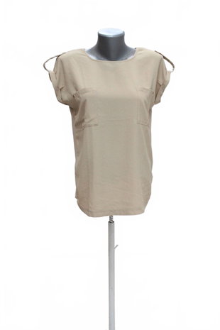 Damen -T-ShirtF&Fohne Aufdruck,farbebeige,größe34