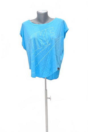 Damen -T-ShirtNikemit Aufdruck,farbeblau,größeM