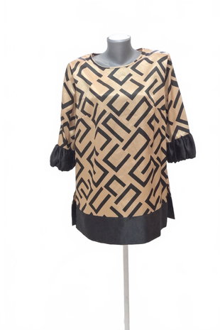 Damen -T-ShirtGenesisohne Aufdruck,farbegemustert,größe2XL