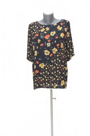 Damen -T-ShirtGenesisohne Aufdruck,farbegeblümt,größe2XL