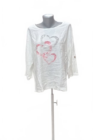 Damen -T-ShirtGenesismit Aufdruck,farbeweiss,größeM