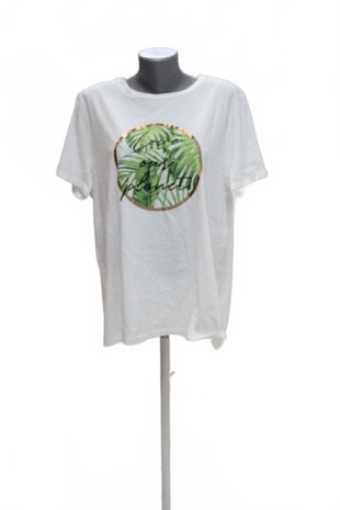 Damen -T-ShirtF&Fmit Aufdruck,farbeweiss,größe50