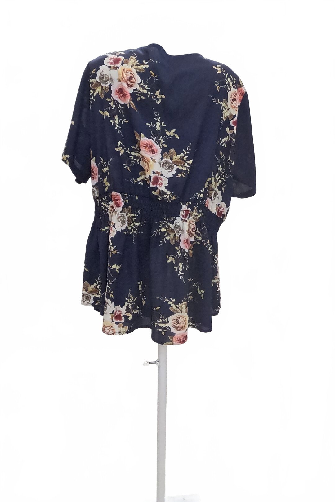 Damen -T-ShirtSheinohne Aufdruck,farbegeblümt,größe5XL
