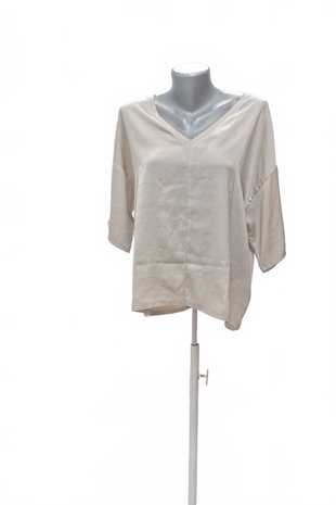 Damen -T-ShirtLindexohne Aufdruck,farbebeige,größeM