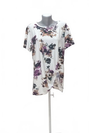 Damen -T-ShirtGenesisohne Aufdruck,farbegeblümt,größeXL