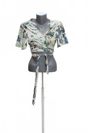 Damen -T-ShirtSheinohne Aufdruck,farbegeblümt,größeL