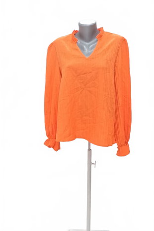 Damen -T-ShirtSheinohne Aufdruck,farbeorange,größeXL