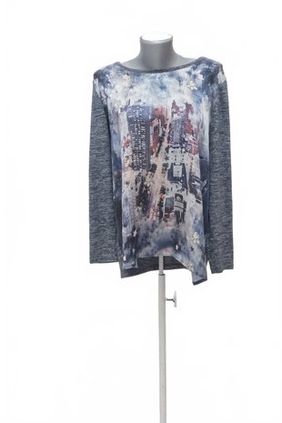 Damen -T-ShirtTaifunohne Aufdruck,farbemehrfarbig,größeM