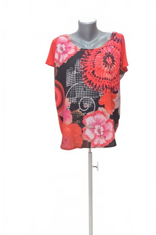 Damen -T-ShirtDesigualohne Aufdruck,farbemehrfarbig,größeS