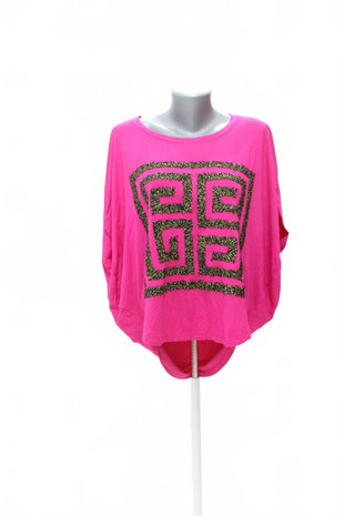 Damen -T-ShirtGenesismit Aufdruck,farberute,größeL