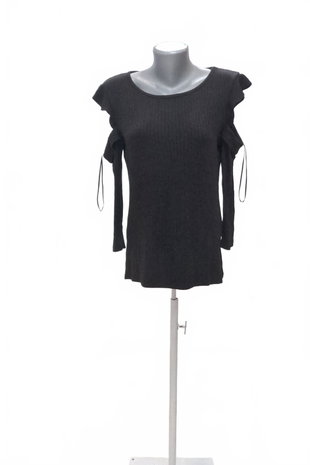 Damen -T-ShirtF&Fohne Aufdruck,farbeschwarz,größe40
