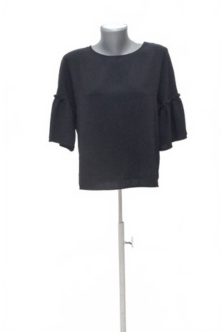 Damen -T-ShirtStradivariusohne Aufdruck,farbeschwarz,größeS