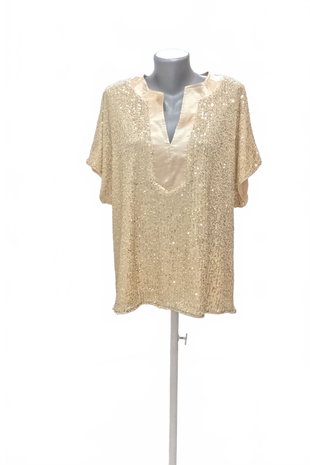Damen -T-ShirtGenesisohne Aufdruck,farbegold,größeXL