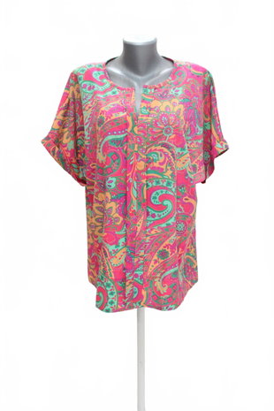 Damen -T-ShirtGenesisohne Aufdruck,farbegemustert,größeXL