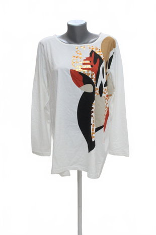 Damen -T-ShirtGenesismit Aufdruck,farbeweiss,größe48