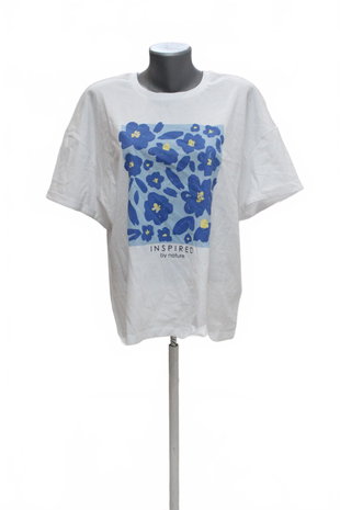Damen -T-ShirtGenesismit Aufdruck,farbeweiss,größeXL