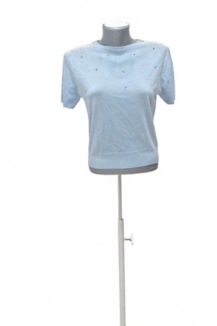 Damen -T-ShirtZaraohne Aufdruck,farbeblau,größeL
