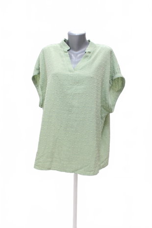 Damen -T-ShirtSheinohne Aufdruck,farbegrün,größe2XL