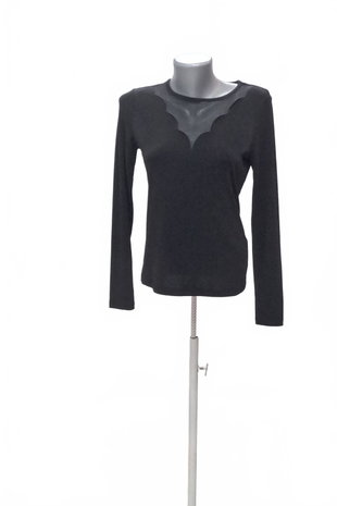 Damen -T-ShirtVero Modaohne Aufdruck,farbeschwarz,größeS