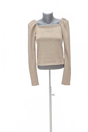 Damen -T-ShirtH&Mohne Aufdruck,farbebeige,größeS