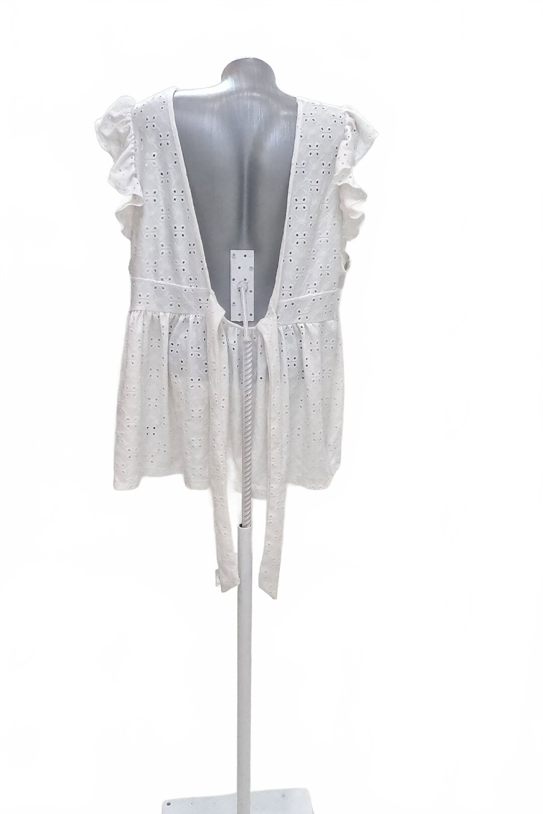 Damen -T-ShirtSheinohne Aufdruck,farbeweiss,größe4XL